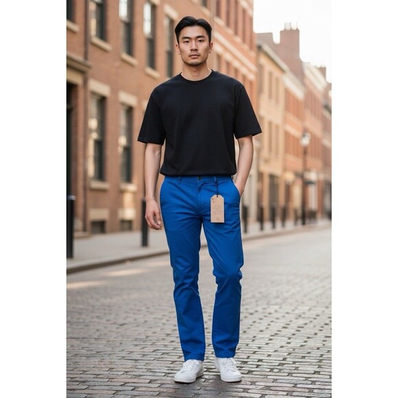 Across The Pond Other - NWT Across The Pond Slim Fit Stretch Signature Line Blue Pants Men's Size 38x30